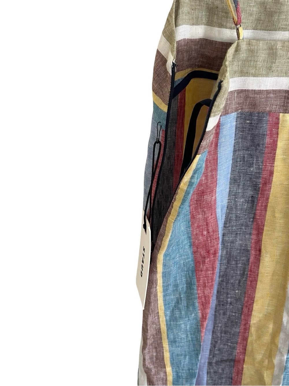 Staud Laura Rainbow Stripe Linen Dress NWT XS - Picture 5 of 8